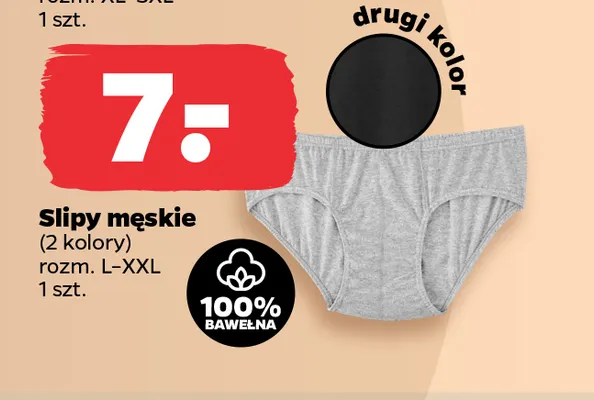 Slipy męskie promocja w Netto