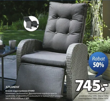 Krzesło wypoczynkowe Stord promocja w Jysk
