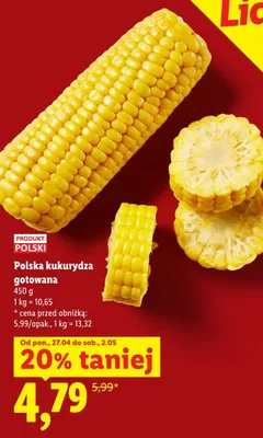 Kukurydza gotowana polska promocja w Lidl