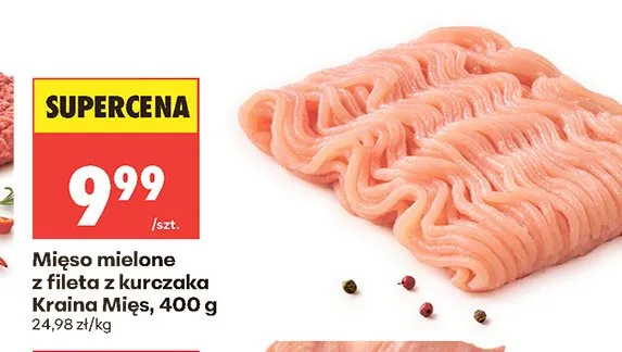 Mięso mielone z fileta z kurczaka Kraina Mięs promocja w Biedronka