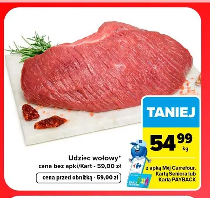 Udziec wołowy promocja w Carrefour Market