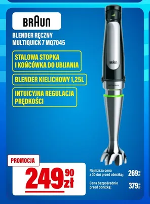 Blender ręczny Braun Multiquick 7 MQ7045 promocja w RTV EURO AGD