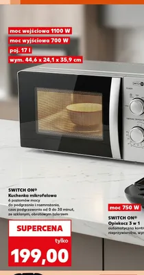 Kuchenka mikrofalowa SWITCH ON 1100W 17l 44,6x24,1x35,9cm promocja w Kaufland
