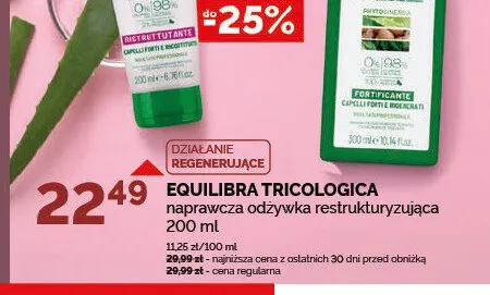 Naprawcza odżywka restrukturyzująca Equilibra Tricologica promocja w Ziko Dermo