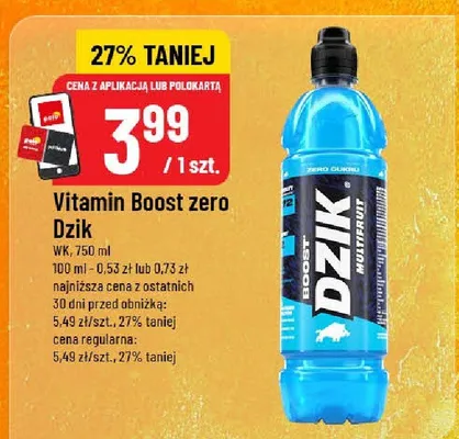 Napój Vitamin Boost zero Dzik promocja w POLOmarket