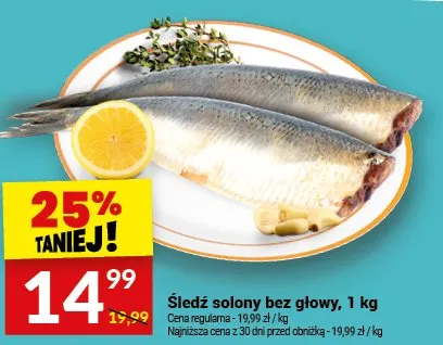 Śledź solony bez głowy promocja w Twój Market