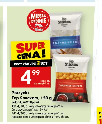 Prażynki Top Snackers ketchupowe promocja w Twój Market