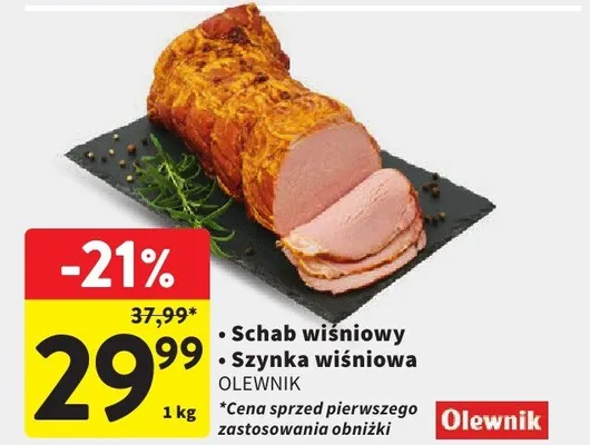 Schab wiśniowy Olewnik promocja w Intermarche