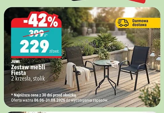 Zestaw mebli Fiesta Jumi promocja w Biedronka