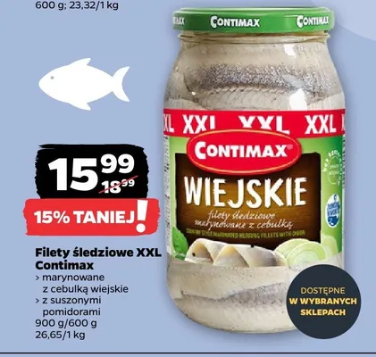 Filety śledziowe XXL marynowane z cebulką promocja w Netto