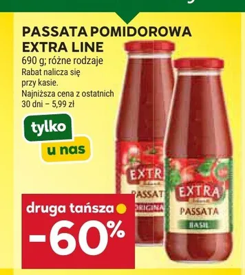 Passata pomidorowa Extra Line promocja w Stokrotka