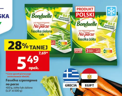 Fasolka szparagowa na parze Bonduelle żółta promocja w Auchan