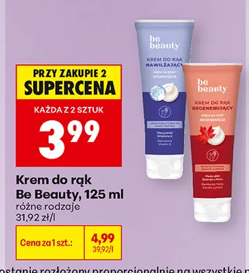 Krem do rąk Be Beauty promocja w Biedronka