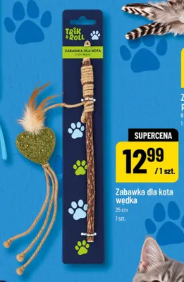 Zabawka dla kota wędka 25 cm Trik & Roll promocja w POLOmarket