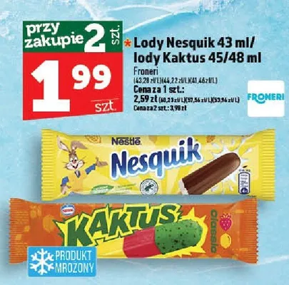 Lody Nesquik promocja w TOPAZ
