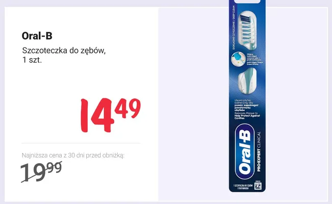 Szczoteczka do zębów Oral-B Pro-Expert Clinical promocja w Rossmann