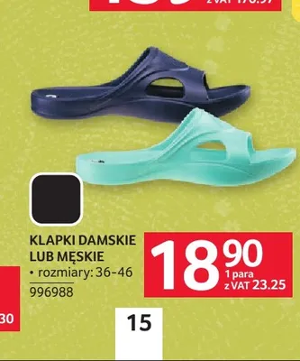 Klapki damskie promocja w Selgros