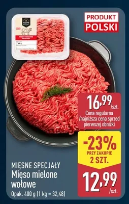 Mięso mielone wołowe Mięsne Specjały promocja w Aldi