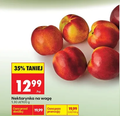 Nektarynka na wagę promocja w Biedronka