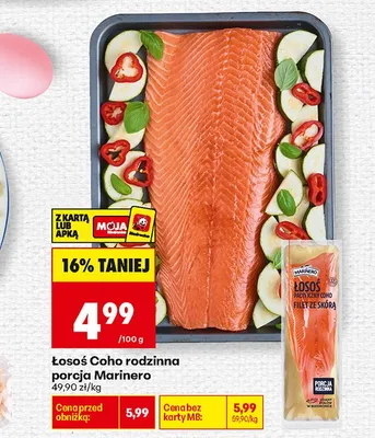 Łosoś Coho rodzinna porcja promocja w Biedronka