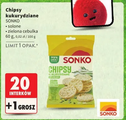 Chipsy kukurydziane zielona cebulka promocja w Intermarche