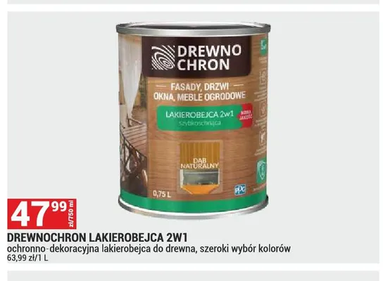 Lakierobejca 2w1 Drewnochron promocja w Merkury Market