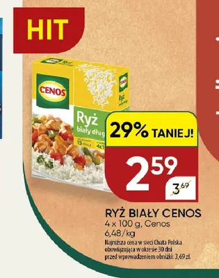 Ryż biały 4-pak Cenos promocja w Chata Polska