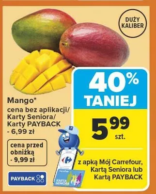 Mango duży kaliber promocja w Carrefour