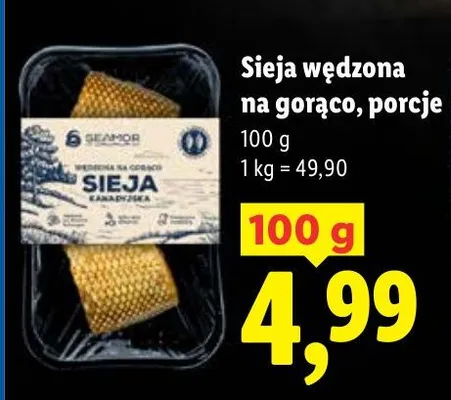 Sieja wędzona na gorąco, porcje promocja w Lidl
