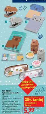 Zestaw temperówka i gumka Tiny Friends promocja w Lidl