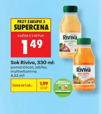 Sok Riviva pomarańcza promocja w Biedronka
