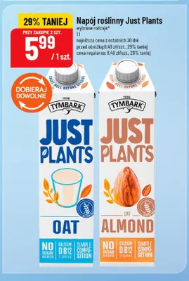 Napój owsiany Tymbark Just Plants Oat promocja w POLOmarket