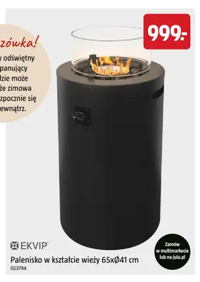 Palenisko w kształcie wieży 65xØ41 cm Ekvip promocja w Jula