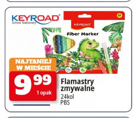 Flamastry zmywalne Keyroad 24 kolory promocja w Leclerc