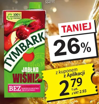 Sok jabłko wiśnia promocja w Selgros