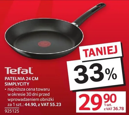 Patelnia TEFAL SIMPLYCITY 24 cm promocja w Selgros