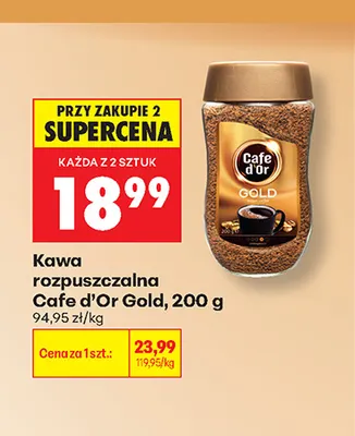 Kawa rozpuszczalna Cafe d'Or Gold promocja w Biedronka