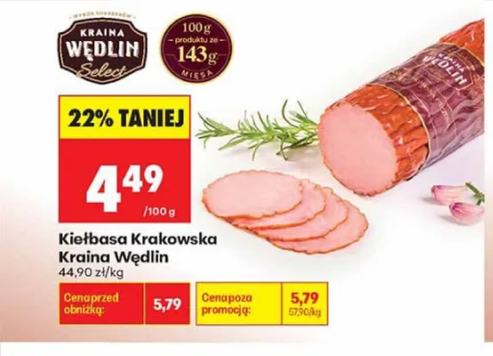 Kiełbasa Krakowska Kraina Wędlin promocja w Biedronka