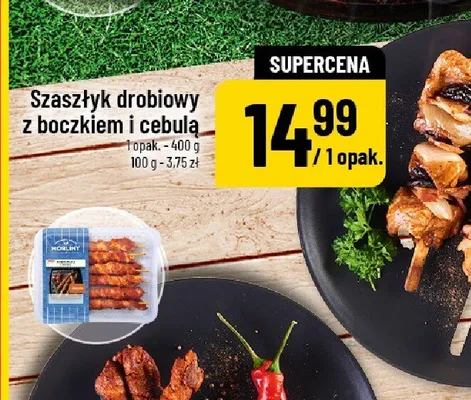 Szaszłyk drobiowy z boczkiem i cebulą Morliny promocja w POLOmarket