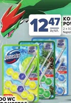 Kostka do WC Power 5 Domestos lime promocja w Stokrotka