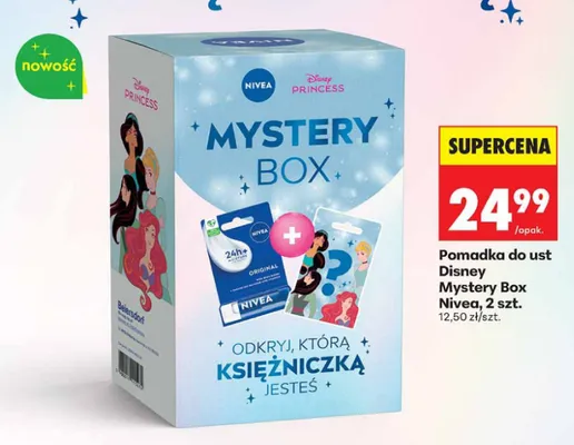 Pomadka do ust Disney Mystery Box Nivea 2-pak promocja w Biedronka