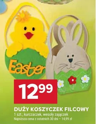 Duży koszyczek filcowy promocja w Stokrotka
