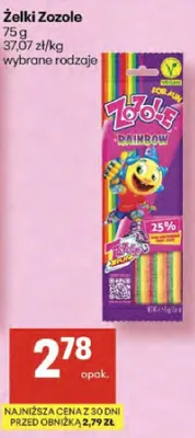 Żelki Zozole wybrane rodzaje promocja w Delikatesy Centrum