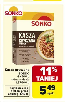 Kasza gryczana SONKO promocja w Carrefour Market