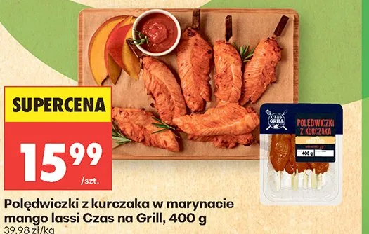 Polędwiczki z kurczaka w marynacie mango lassi Czas na Grill promocja w Biedronka