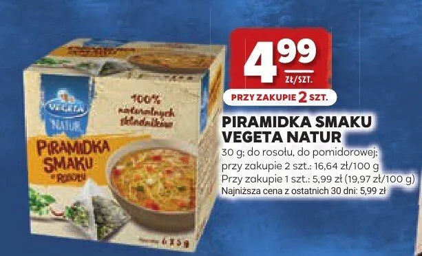 Piramidka smaku Vegeta Natur do rosołu promocja w Stokrotka