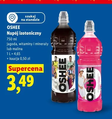 Napój izotoniczny OSHEE jagoda witaminy i minerały promocja w Lidl
