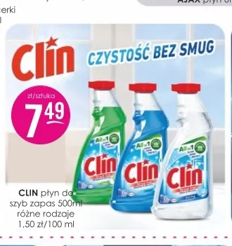 Płyn do szyb zapas Clin promocja w Drogerie Jasmin