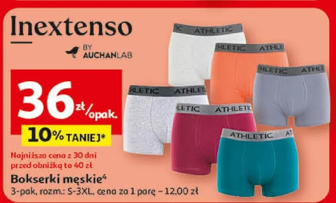 Bokserki męskie promocja w Auchan