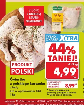 Ćwiartka z polskiego kurczaka w opakowaniu XXL promocja w Kaufland